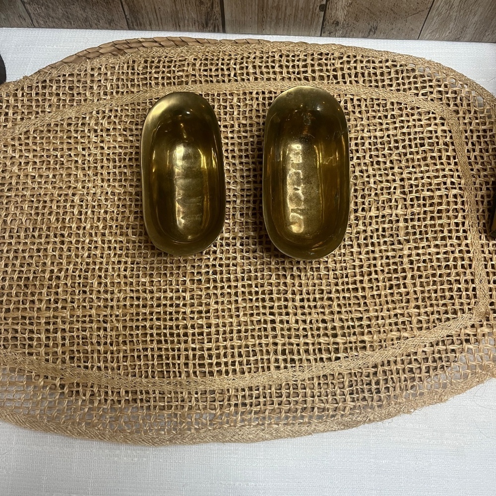 Vintage Brass Bathtub Salt Cellars Set of 2 Mini Clawfoot Tub Decor - Picture 7 of 7